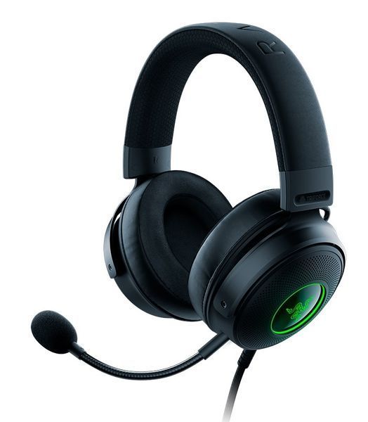 Игровая гарнитура Razer Kraken V3, 7.1, USB-A, RGB, 2 м, чёрная RZ04-03770200-R3M1 фото