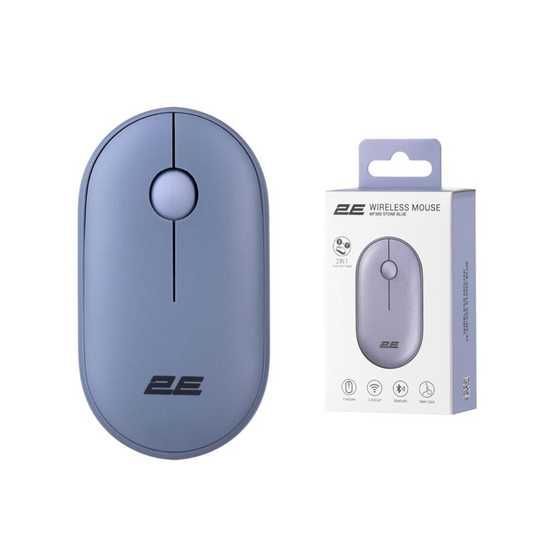 2E MF300 Silent — безшумна миша (WL/BT), синя