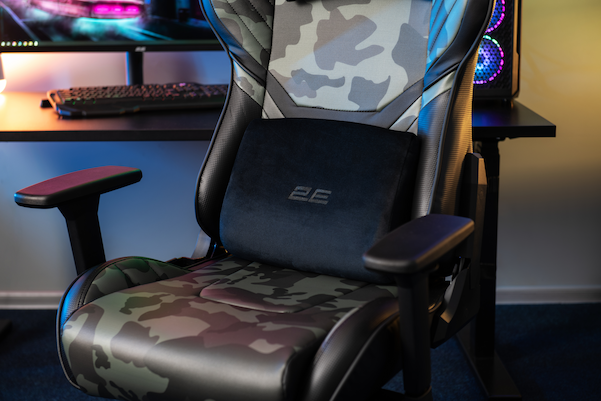 Геймерское кресло2E Gaming HIBAGON II Black/Camo 2E-GC-HIB-BK фото