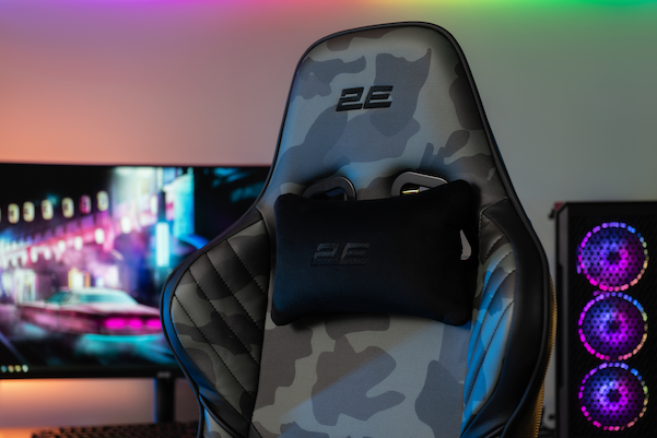 Геймерское кресло2E Gaming HIBAGON II Black/Camo 2E-GC-HIB-BK фото