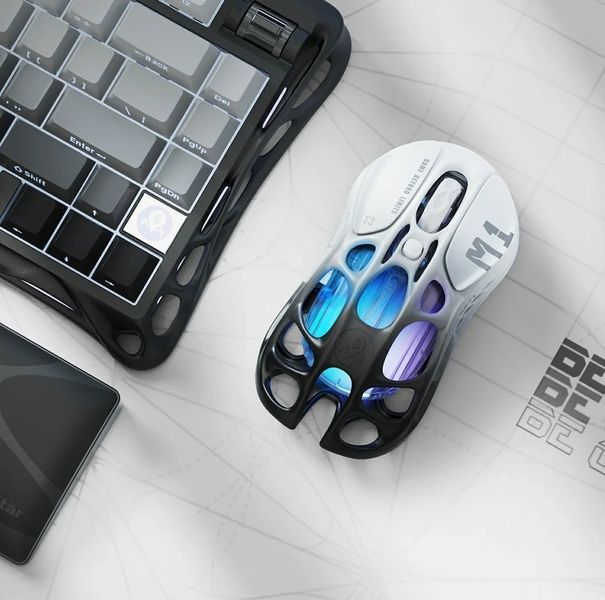 Миша GravaStar Mercury M1 Pro, magnesium alloy body, BT/WL/USB-A, RGB, Gradient Black GRAVASTAR_M1_PRO_GBLK фото