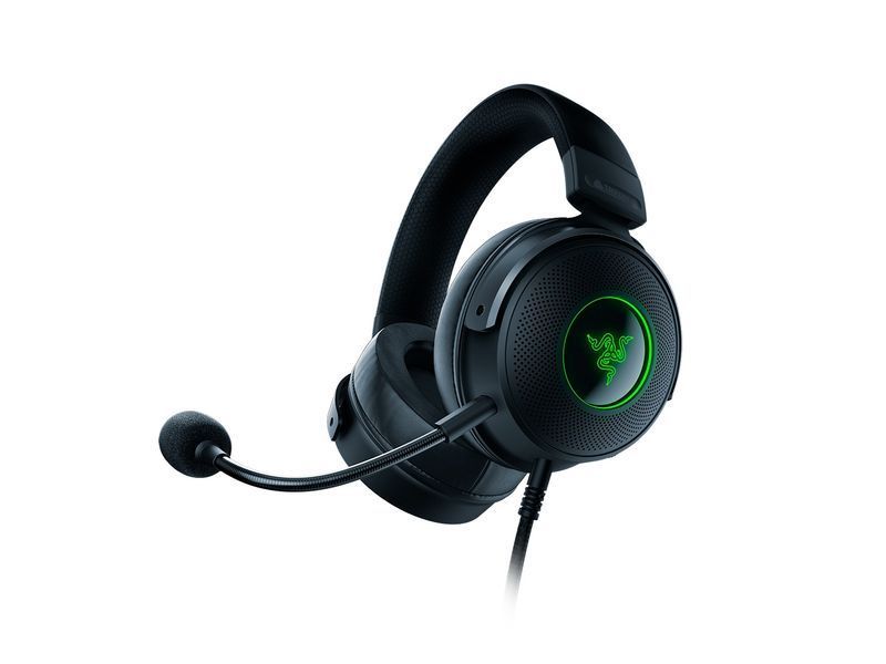 Игровая гарнитура Razer Kraken V3, 7.1, USB-A, RGB, 2 м, чёрная RZ04-03770200-R3M1 фото