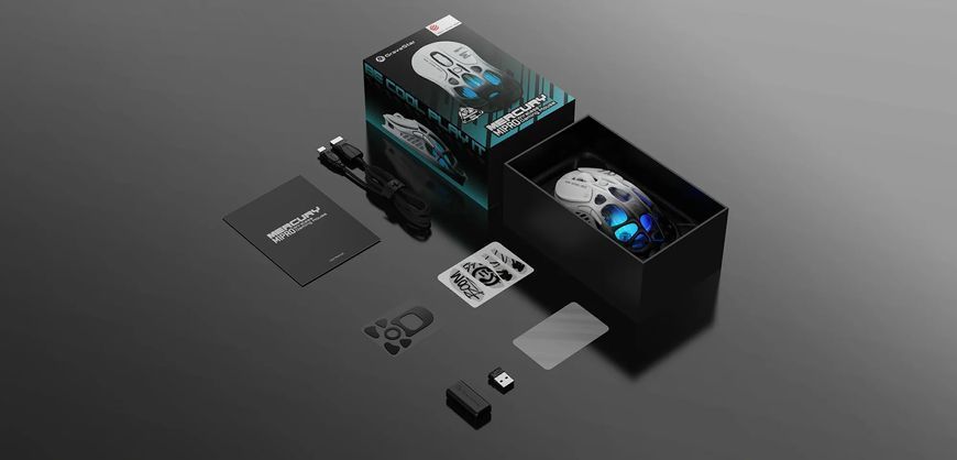 Миша GravaStar Mercury M1 Pro, magnesium alloy body, BT/WL/USB-A, RGB, Gradient Black GRAVASTAR_M1_PRO_GBLK фото