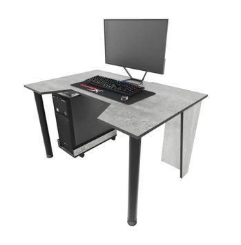 Геймерський стіл ZEUS-Game GAMER-1 бетон-чорний GA-1 фото