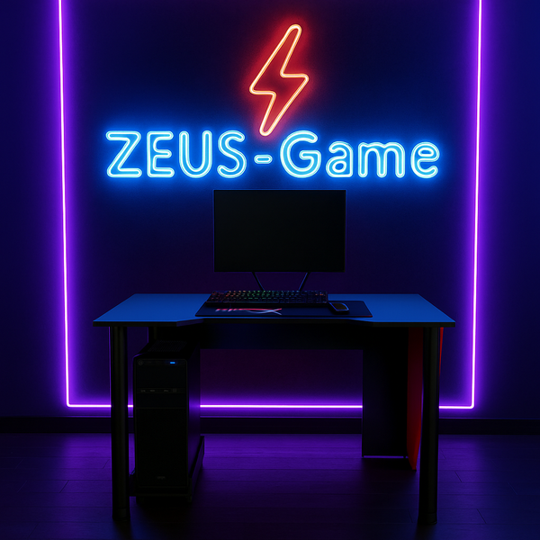 Геймерський стіл ZEUS-Game GAMER-1 бетон-чорний GA-1 фото