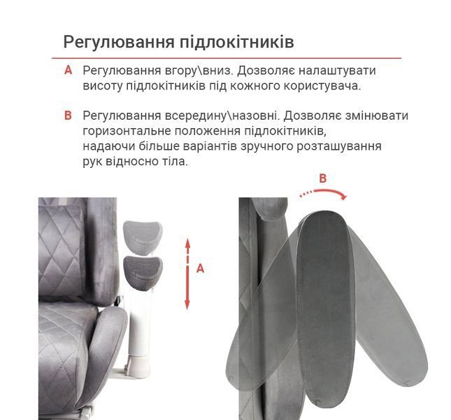 Крісло геймерське АКЛАС Харлі R OT-R299H (Сірий) 83691 фото