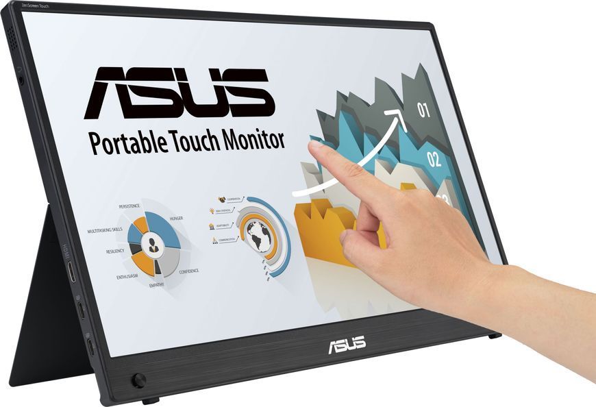Портативний монітор Asus ZenScreen MB16AMTR 15.6&Prime; (сенсорний, акумулятор 7800 mAh, USB-C, mHDMI, чохол) 90LM04S0-B02170 фото