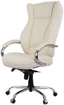 Крісло АКЛАС Бадалона CH MB (Шкіра LC-F Beige/PU Beige) 17978 фото
