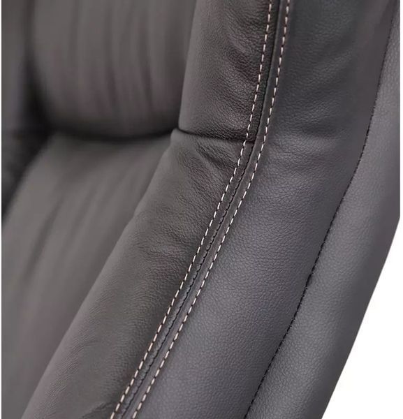 Крісло АКЛАС Бадалона CH MB (Шкіра LC-A Black/PU Black) 86866 фото