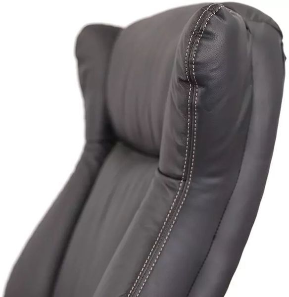 Крісло АКЛАС Бадалона CH MB (Шкіра LC-A Black/PU Black) 86866 фото