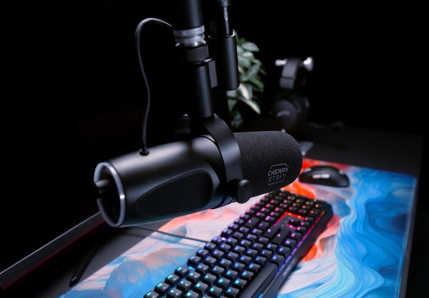 Мікрофон геймінговий CHERRY XTRFY NGALE X, Cardioid, USB-A, 2м, RGB, чорний CX-NGALE-X-RGB-BLACK фото