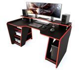 Геймерський стіл ZEUS-Game STRATOS-2 чорно-червоний ST-2Red фото
