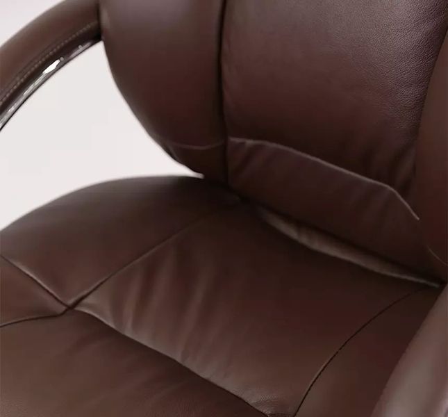 Крісло АКЛАС Бадалона CH MB (Шкіра LC-K Dark brown/PU Dark brown) 86867 фото