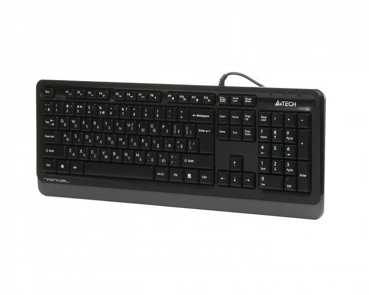 Клавиатура A4Tech FK10 Fstyler Sleek MMedia Comfort USB серый 1604049 фото