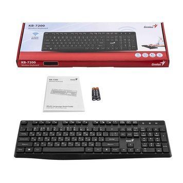 Клавіатура мембранна Genius KB-7200, 104key, WL, EN/UKR, чорний 31320002406 фото