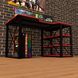 Геймерський стіл Rasin LOFT-15 у чорно-червоному кольорі для ПК і монітора