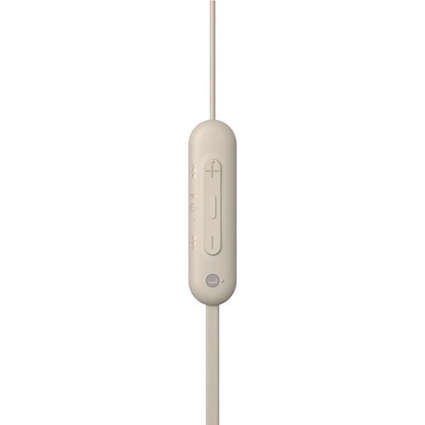 Навушники In-ear Sony WI-C100 BT 5.0, IPX4, SBC, AAC, Wireless, Mic, Бежевий WIC100C.CE7 фото
