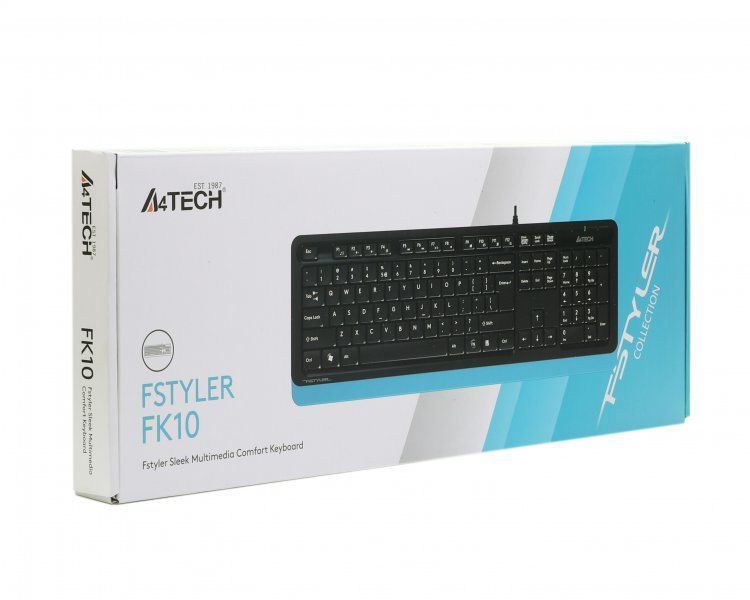 Клавиатура A4Tech Fstyler Sleek MMedia Comfort USB, синий 1604051 фото
