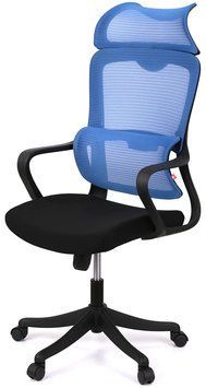 Крісло АКЛАС Доріан BL TILT Синій (K-08 Blue OS-3000 Black) 144000 фото