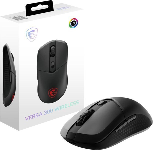 Миша MSI VERSA 300 W, WIRELESS, RGB, WL, чорний S12-4301260-CLA фото