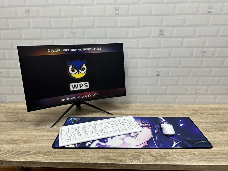 Великий килимок для миші WorkPlaceShop Anime Ґеншін Імпакт Райден 612775833 фото