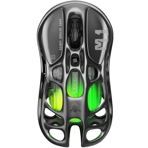 Мышь GravaStar Mercury M1 Pro, magnesium alloy body, BT/WL/USB-A, RGB, Gunmetal Gray GRAVASTARM1PRO_GRY фото