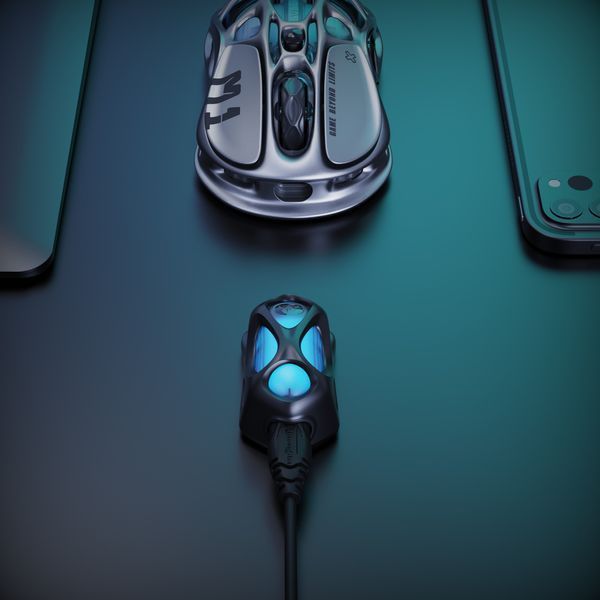 Мышь GravaStar Mercury M1 Pro, magnesium alloy body, BT/WL/USB-A, RGB, Gunmetal Gray GRAVASTARM1PRO_GRY фото