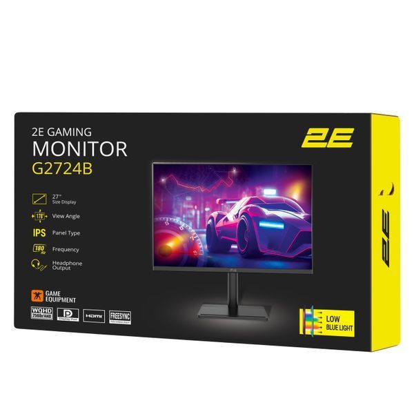 Монітор 2E GAMING 27" G2724B 2xHDMI, DP, IPS, 2560x1440, 180Hz, 1ms, FreeSync, HAS 2E-G2724B-01.UA фото