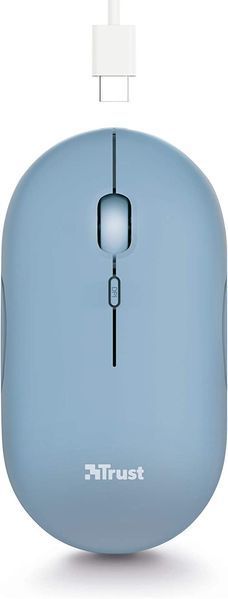 Миша Trust Puck Rechargeable, Ultra-Thin, BT/WL, Silent, синій 24126_TRUST фото