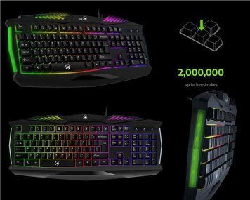 Клавіатура мембранна Genius Scorpion K-220, 104key, USB-A, чорний 31310475104 фото