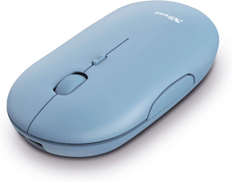 Миша Trust Puck Rechargeable, Ultra-Thin, BT/WL, Silent, синій 24126_TRUST фото