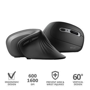 Миша Trust Verro Ergonomic, WL, чорний 23507_TRUST фото