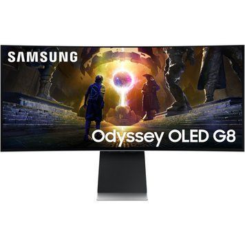 Монітор Samsung 34" Odyssey OLED G8 HDMI, DP, USB, Bluetooth, MM, OLED, 3440x1440, 0.3ms, HAS, FreeSync Premium Pro, CURVED LS34DG852SIXUA фото