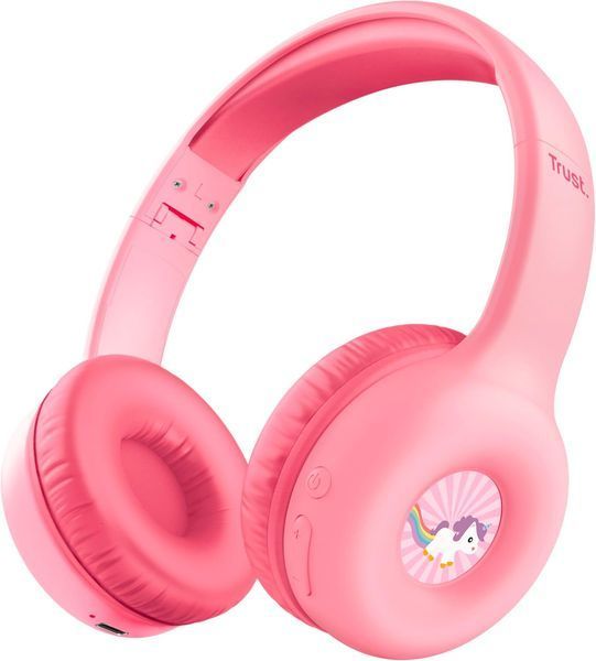 Наушники On-ear Trust Nouna Kids, Wireless, Mic, розовые 25274_TRUST фото