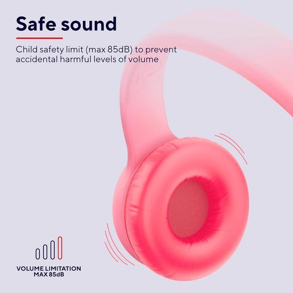 Наушники On-ear Trust Nouna Kids, Wireless, Mic, розовые 25274_TRUST фото