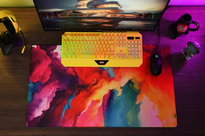 2E Gaming Килимок для миші PRO Speed D01, XL (800x450x3мм), багатокольоровий 2E-SPEED-XL-WH-PRO фото