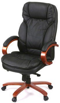 Крісло АКЛАС Тіроль EX GB-236WW (Шкіра LC-A Black/PU Black) 163342 фото