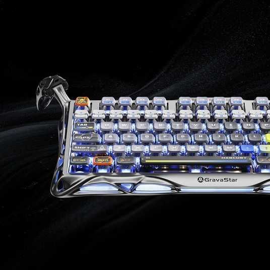 Механическая клавиатура 75% GravaStar K1 Pro RGB BT/2.4G/USB