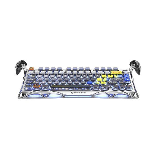 Клавіатура механічна GravaStar Mercury K1 Pro 80keys, GravaStar x Kailh Speedy Mint, BT/WL/USB, Interstellar Silver GS_K1_PRO_S_CGRY фото