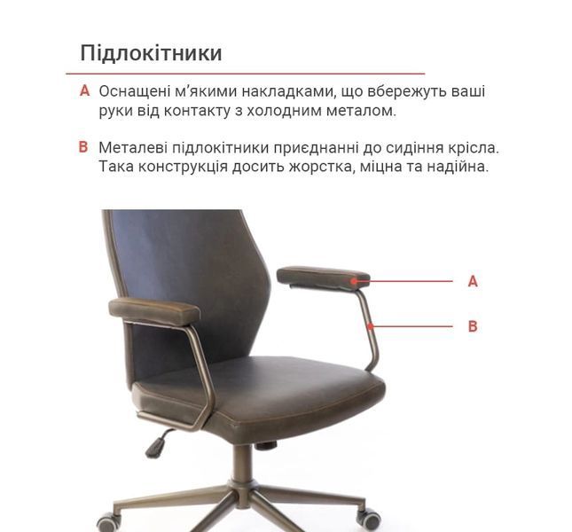 Крісло АКЛАС Ронін CH TILT (PU Wax 424 Чорно-сірий) 12968 фото