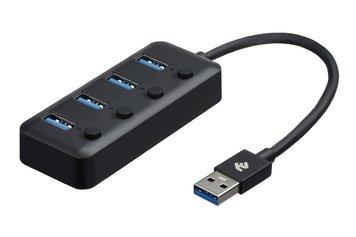 2E USB-A to 4*USB3.0, Hub with switch, 0.25 м 2E-W1405 фото