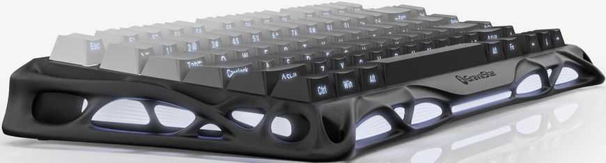 Клавіатура механічна GravaStar Mercury K1 80keys, GravaStar x Kailh Cheery Pink, EN/UKR, BT/WL/USB, чорний GSK1_GBLK фото