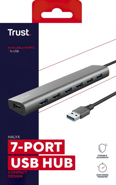 Trust USB-хаб DALYX 7-IN-1 USB-A 3.2 ALUMINIUM 24967_TRUST фото