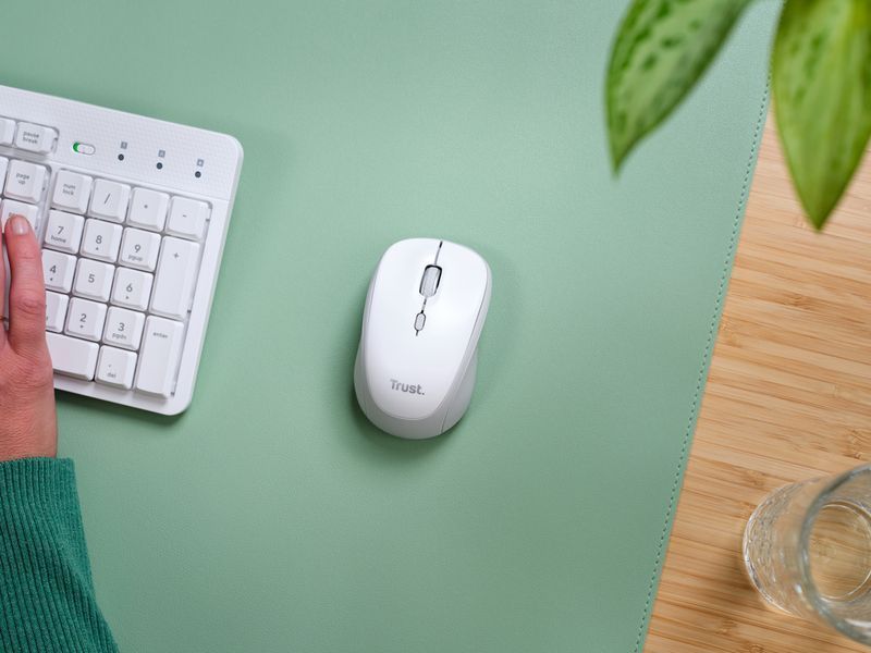 Мышь Trust Yvi+ Compact Multi-Device, WL/BT/USB-A, белый 25454_TRUST фото
