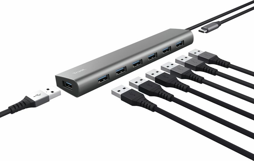 Trust USB-хаб DALYX 7-IN-1 USB-A 3.2 ALUMINIUM 24967_TRUST фото