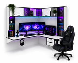 Геймерський стіл без ніжок ZEUS-Game LEVITATE RGB 1600&times;1600 &mdash; сучасний підвісний gaming desk з RGB підсвіткою