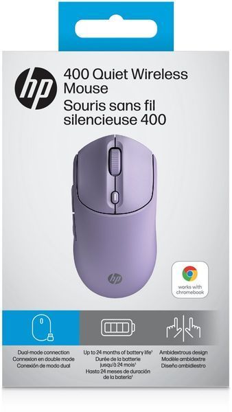 Миша HP 400 Quiet, WL/BT, фіолетовий AZ7B7AA фото