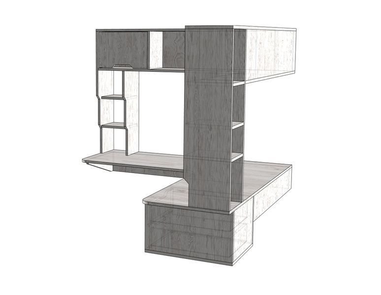 Геймерський стіл без ніжок ZEUS-Game LEVITATE 1400&times;1400 мм чорний LEV-2 фото