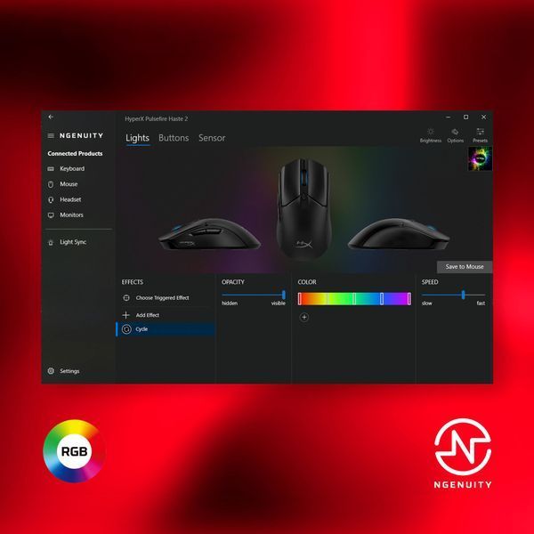 Миша HyperX Pulsefire Haste 2, RGB, USB-A, USB, білий 6N0A8AA фото