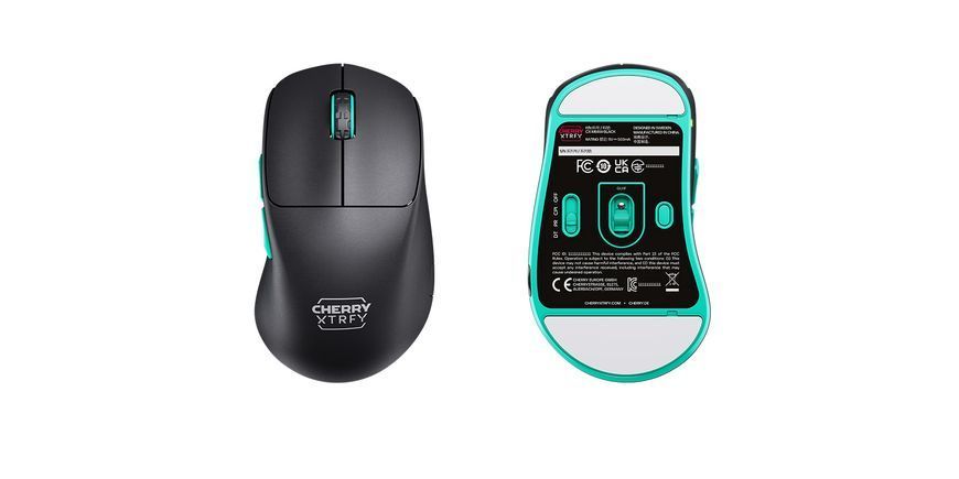 Миша Cherry Xtrfy M64, WL/USB-A, RGB, чорний CX-M64W-BLACK фото
